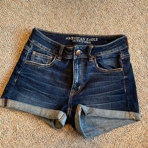 American Eagle Jean Shorts. High Rise Shortie
